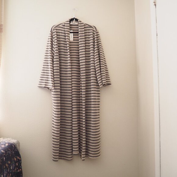 NWT Three Bird Nest The Nest Venyx Striped Duster Cardigan sz L - Picture 4 of 8